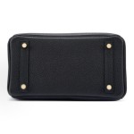 HERMES Birkin 25 Gold buckle Women\'s Edition 89 Noir Black